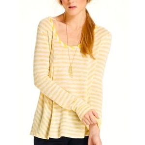 Anthropologie Saturday-Sunday Long Sleeves Stripes Top.